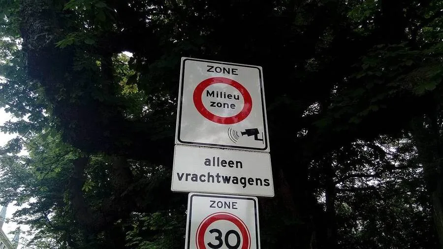 Umweltzonenschild in Den Haag