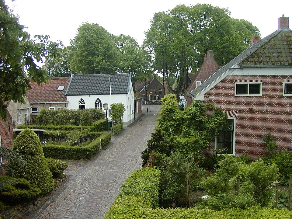 Historische Häuser und Gassen innerhalb der Festung Bourtange