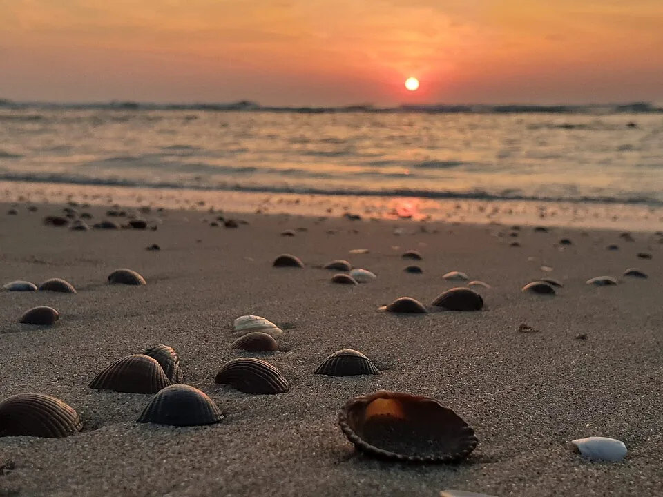 Sonnenuntergang am Strand von Renesse