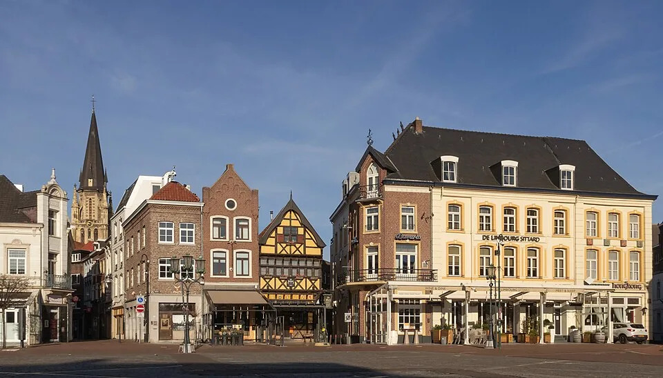 Der Markt im historischen Zentrum von Sittard